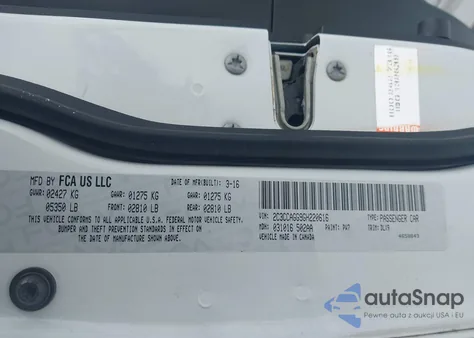 2016 Chrysler 300 300S z USA, uszkodzony, nr VIN 2C3CCAGG9GH220616